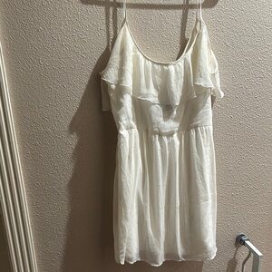 Hollister White Ruffle Dress